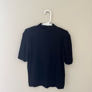 Aritzia Black Mock Neck Top